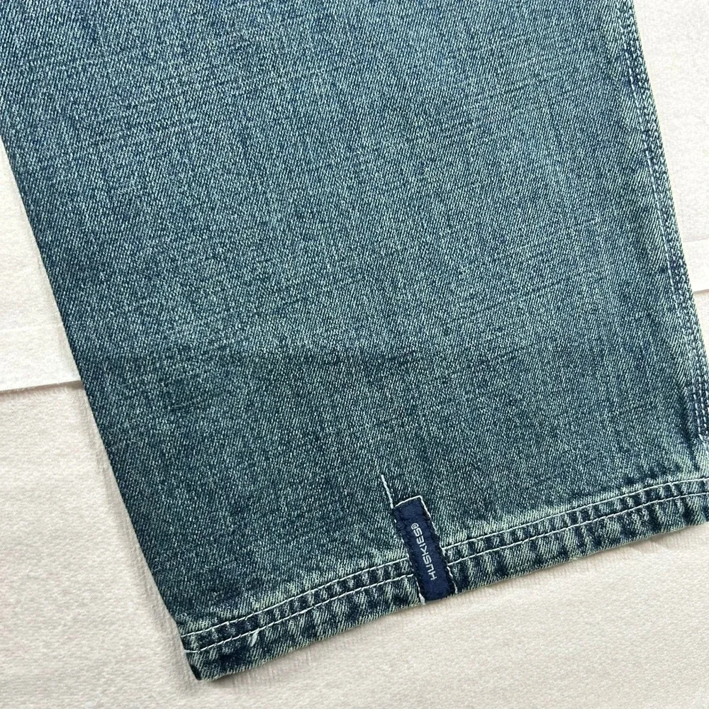 Headmaster Designer Label Jeans Mens 32x32 Baggy Wide Leg Husky Patch Y2K Skater